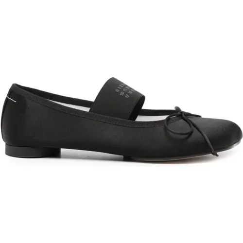 Schwarze flache Schuhe für Frauen , Damen, Größe: 41 EU - MM6 Maison Margiela - Modalova