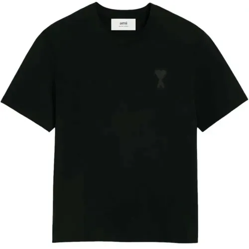 Logo-Embossed Cotton T-Shirt , female, Sizes: 2XS - Ami Paris - Modalova
