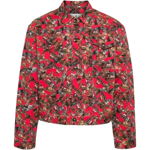 Jacke mit Crazy Orb Print , Herren, Größe: L - Vivienne Westwood - Modalova