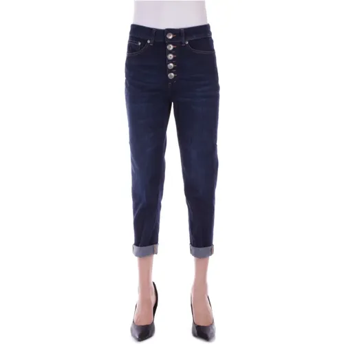 Denim Jeans with Side Logo , female, Sizes: W30, W25, W31, W24, W29, W27, W26 - Dondup - Modalova