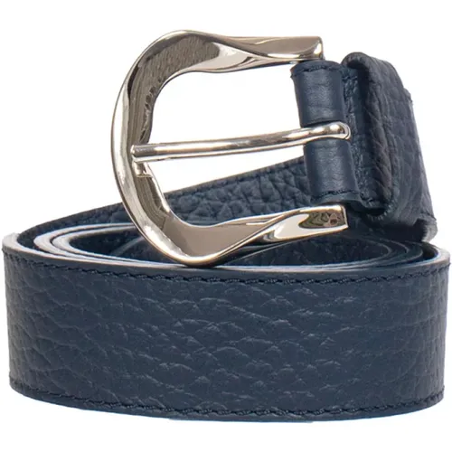 Leather Belt with Palladium Buckle , female, Sizes: 80 CM, 90 CM, 85 CM - Orciani - Modalova