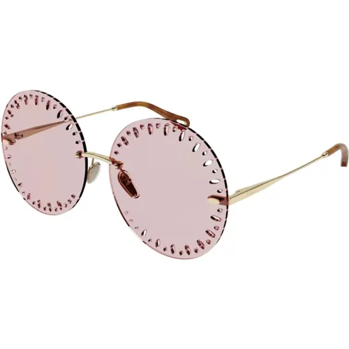 Stylische Sonnenbrille in Farbe 003 , Damen, Größe: 63 MM - Chloé - Modalova