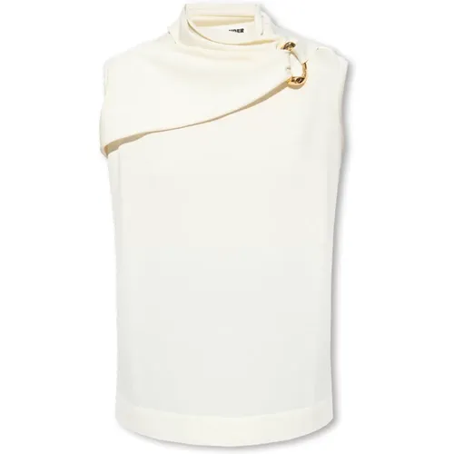 Top with application , female, Sizes: S - Jil Sander - Modalova