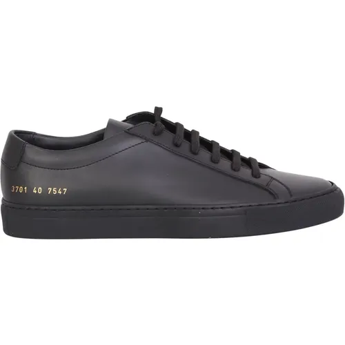 Schwarze Leder Achilles Sneakers , Damen, Größe: 36 EU - Common Projects - Modalova