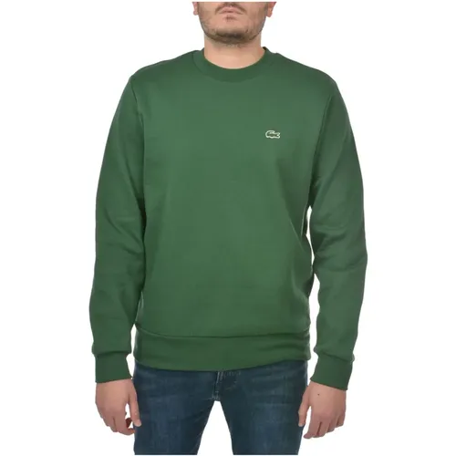 Grüner Rundhalspullover , Herren, Größe: 2XL - Lacoste - Modalova