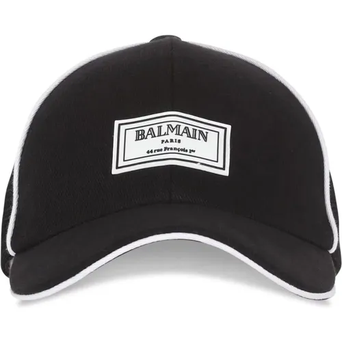 Logo Patch Mesh Cap , unisex, Sizes: M, L - Balmain - Modalova