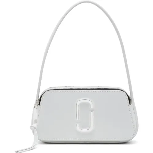Elegante Weiße Leder-Schultertasche , Damen, Größe: ONE Size - Marc Jacobs - Modalova