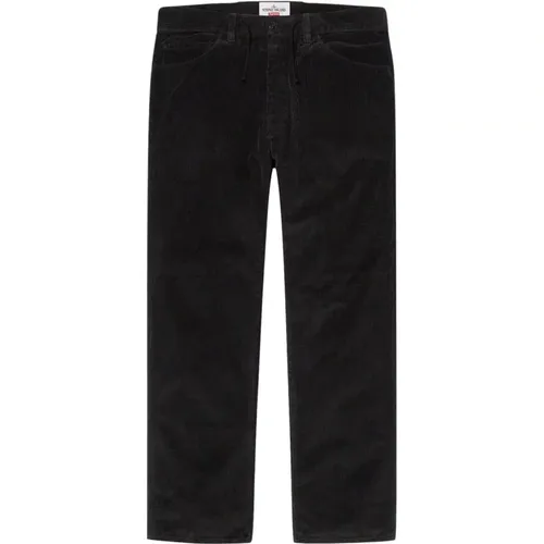 Limitierte Auflage Corduroy Pant Schwarz - Stone Island - Modalova