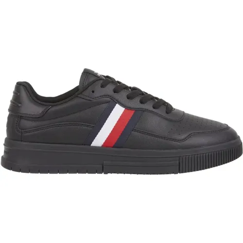 Sportliche Streifensneaker , Herren, Größe: 44 EU - Tommy Hilfiger - Modalova