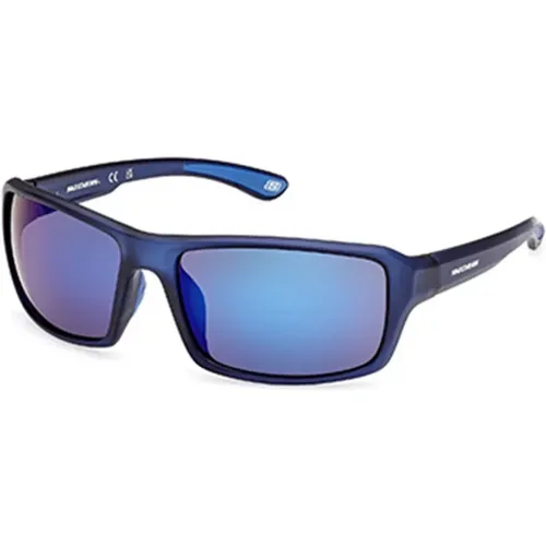 Blaues Gestell Blaue Linse Sonnenbrille , unisex, Größe: 61 MM - Skechers - Modalova