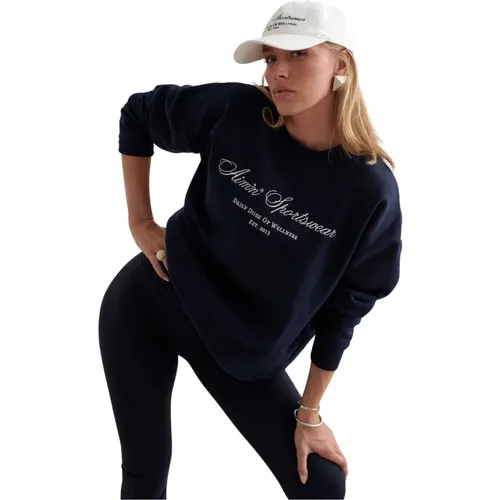 Gemütlicher Heritage Sweatshirt mit gerippten Details , Damen, Größe: S - Aim'n - Modalova