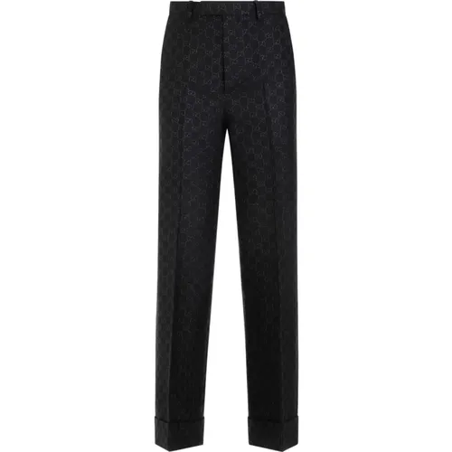 Wool Pants Central Loose Creases , female, Sizes: 2XS - Gucci - Modalova