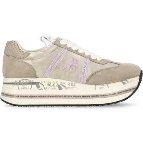 Ivory Tech Fabric Sneakers for Woman , female, Sizes: 6 UK, 4 UK, 5 UK, 7 UK - Premiata - Modalova