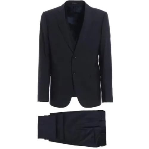 Single-Breasted Wool Suit , male, Sizes: L - Emporio Armani - Modalova