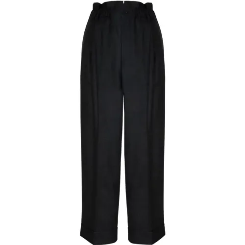 Elasticated Waist Straight Trousers , female, Sizes: M - P.a.r.o.s.h. - Modalova