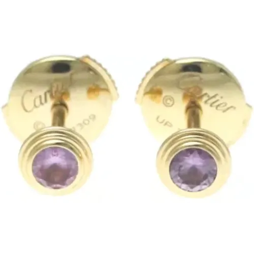 Pre-owned Gold earrings , female, Sizes: ONE SIZE - Cartier Vintage - Modalova