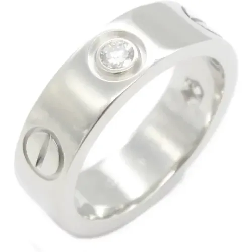 Pre-owned White Gold rings , female, Sizes: ONE SIZE - Cartier Vintage - Modalova