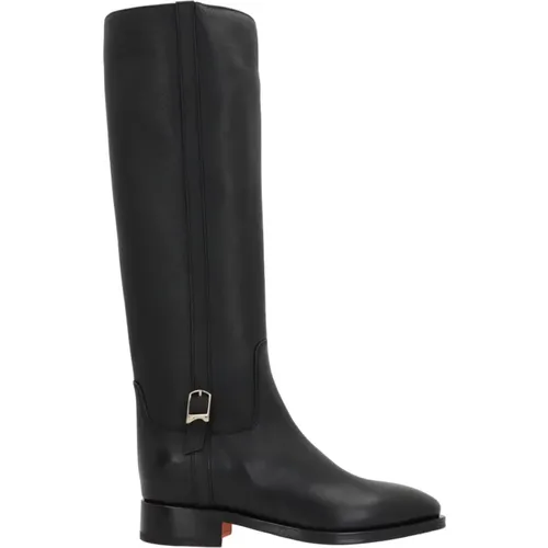 Leather Zipper Boots , female, Sizes: 4 1/2 UK, 3 1/2 UK - Santoni - Modalova