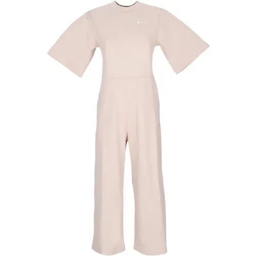 Sportswear Jersey Jumpsuit Sanddrift/white , female, Sizes: L - Nike - Modalova