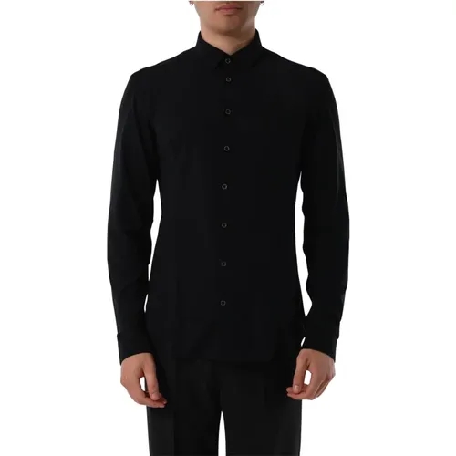 Jersey Cotton Shirt with Front Buttoning , male, Sizes: XL, L, S - PATRIZIA PEPE - Modalova