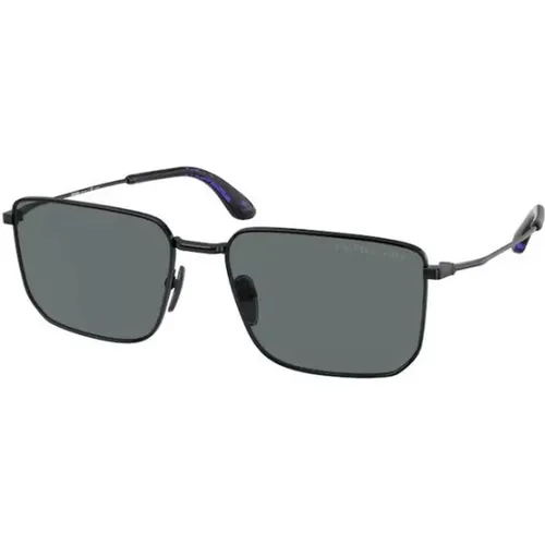 Schwarze Stilvolle Sonnenbrille , unisex, Größe: 56 MM - Prada - Modalova