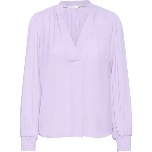 Feminine Lavendel Bluse , Damen, Größe: M - InWear - Modalova