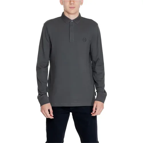 Grünes Poloshirt mit Langen Ärmeln , Herren, Größe: XL - Armani Exchange - Modalova