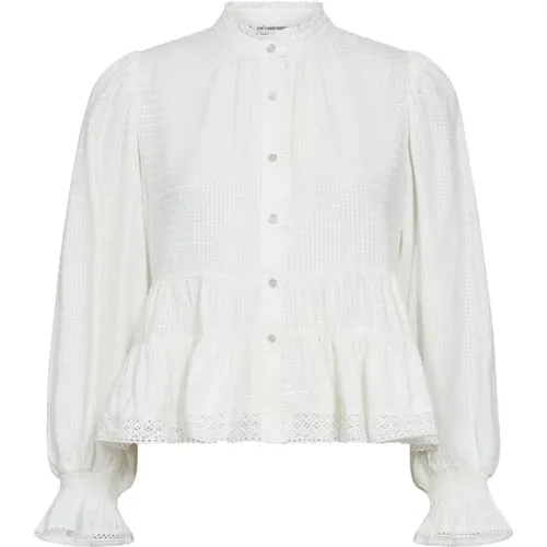 Feminine Shirt Blouse with Puff Sleeves , female, Sizes: L - Co'Couture - Modalova