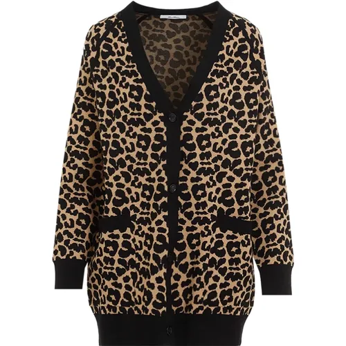 Leopard Cardigan Stilvoll Modisch Trendy , Damen, Größe: M - Max Mara - Modalova