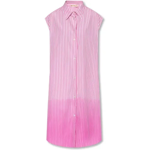 Rosa Asymmetrisches Hemd für Frauen , Damen, Größe: 2XS - Marni - Modalova