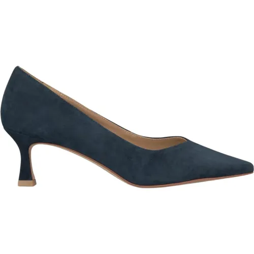 Pointed Toe Mid-Heeled Leather Shoe , female, Sizes: 6 UK - Alma en Pena - Modalova