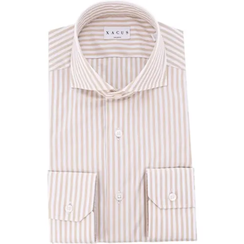 Striped French Collar Shirt , male, Sizes: S, M, XL, L - Xacus - Modalova