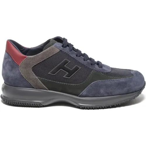 Blaue Sneakers Interaktiver Stil , Herren, Größe: 41 1/2 EU - Hogan - Modalova