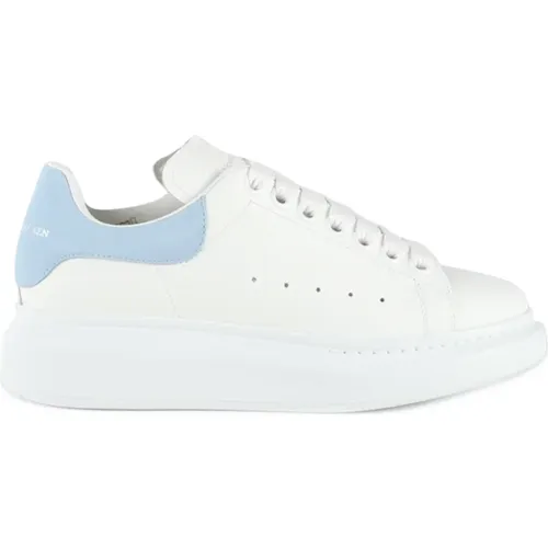 Weiße Ledersneakers mit Blauen Details - alexander mcqueen - Modalova