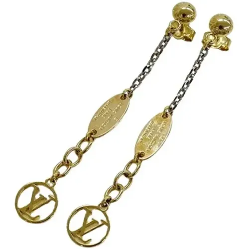 Pre-owned Metal earrings , female, Sizes: ONE SIZE - Louis Vuitton Vintage - Modalova