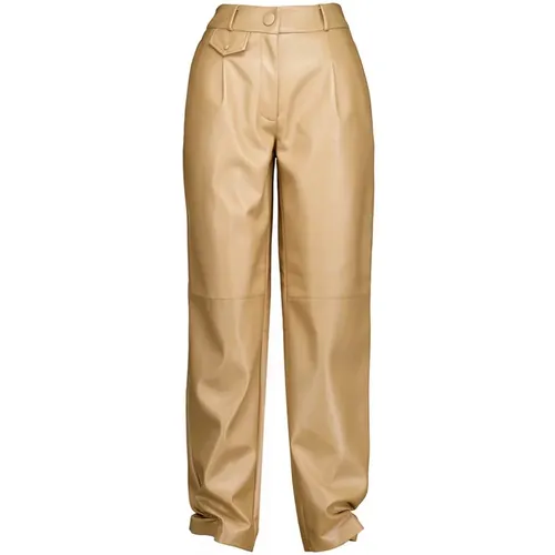 Stylish Leather Look Pants , female, Sizes: L, XS - Dante 6 - Modalova