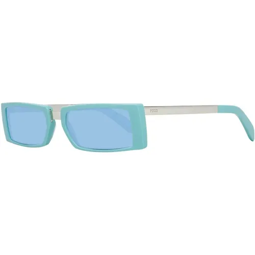 Türkise Damen Sonnenbrille Rechteckiges Gestell - EMILIO PUCCI - Modalova