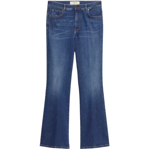 Schmale Cropped Jeans mit Nano Bubble Technologie , Damen, Größe: L - Max Mara Weekend - Modalova