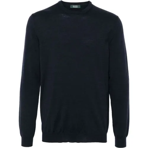 Wool Blend Crew Neck Sweater , male, Sizes: 3XL, 2XL - Zanone - Modalova