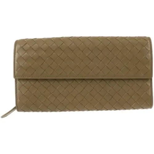 Pre-owned Leather wallets , female, Sizes: ONE SIZE - Bottega Veneta Vintage - Modalova