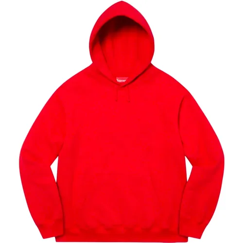 Roter Satin Applikation Kapuzenpullover Limitierte Auflage - Supreme - Modalova