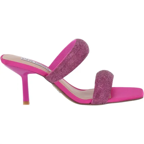 Magenta Top Notch Women`s Sabot Heels , female, Sizes: 5 1/2 UK - Steve Madden - Modalova