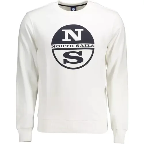 Eleganter weißer Rundhals-Sweatshirt - North Sails - Modalova