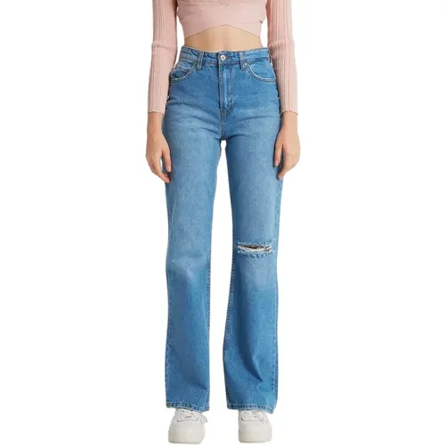 Basic Jeans High Waist - D83578 , female, Sizes: W32, W30, W25, W28, W26 - catwalk - Modalova