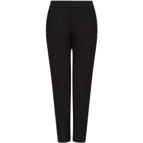 Schwarze Viskose Cropped Hose , Damen, Größe: L - Armani Exchange - Modalova