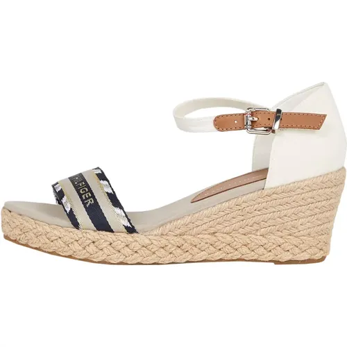 Elegant Wedge Sandals , female, Sizes: 8 UK - Tommy Hilfiger - Modalova