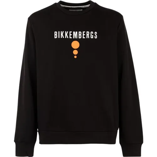 Herren Sweatshirt Schwarz Print - Bikkembergs - Modalova