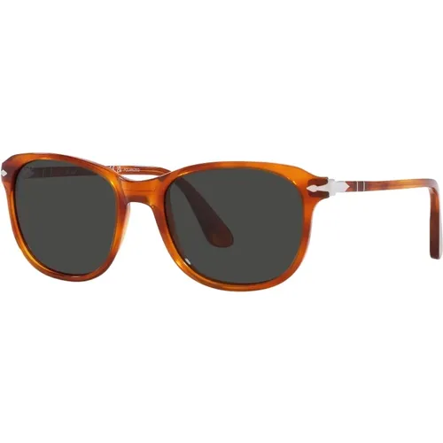 Havana/Grey Sunglasses , unisex, Sizes: 53 MM - Persol - Modalova