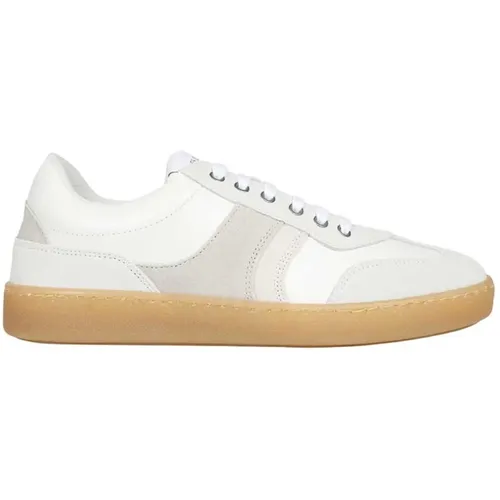 Kontrastierende Leder Low-Top Sneakers - Les Deux - Modalova