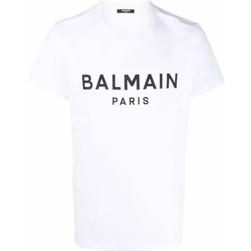 Print Logo T-Shirt , male, Sizes: S, 2XL, L, XL - Balmain - Modalova